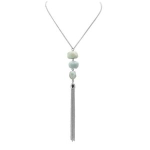 NWT - Kinsley Armelle -Mineral Collection Silver Mint Necklace